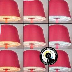 Asen Lampe de table d'extérieur, Lampe à poser LED Rose, 1 lumière