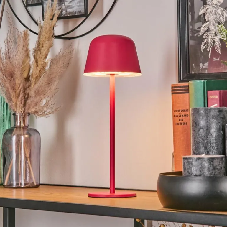 Asen Lampe de table d'extérieur, Lampe à poser LED Rose, 1 lumière