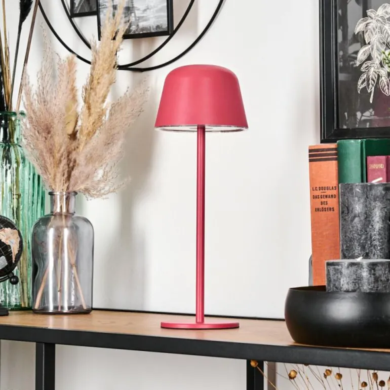 Asen Lampe de table d'extérieur, Lampe à poser LED Rose, 1 lumière