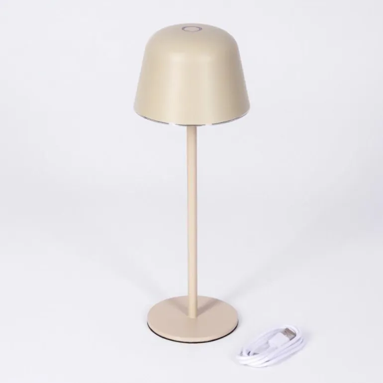 Asen Lampe de table d'extérieur, Lampe à poser LED Beige, 1 lumière