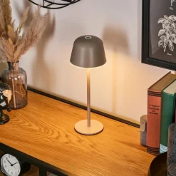 Asen Lampe de table d'extérieur, Lampe à poser LED Beige, 1 lumière