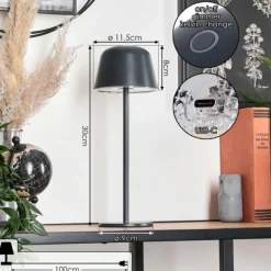 Asen Lampe de table d'extérieur, Lampe à poser LED Noir, 1 lumière