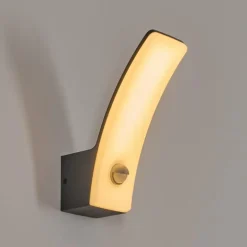 Azia Lampe murale d´extérieur LED Anthracite, 1 lumière, Détecteur de mouvement