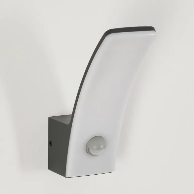 Azia Lampe murale d´extérieur LED Anthracite, 1 lumière, Détecteur de mouvement