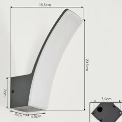 Azia Lampe murale d´extérieur LED Anthracite, 1 lumière