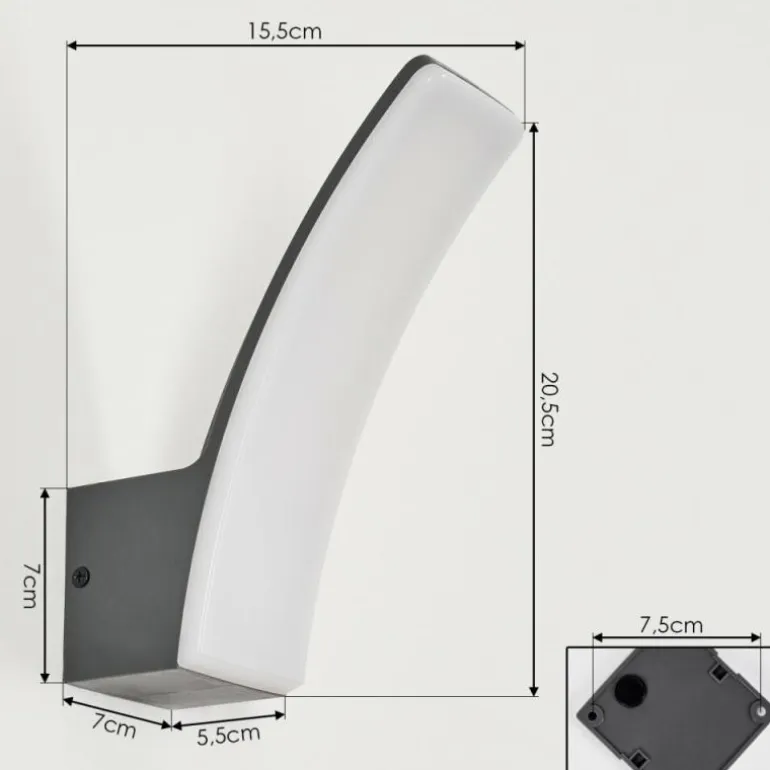 Azia Lampe murale d´extérieur LED Anthracite, 1 lumière