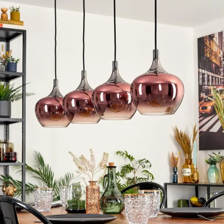Azurara Suspension, Boule lumineuse, Suspension Noir, 4 lumières