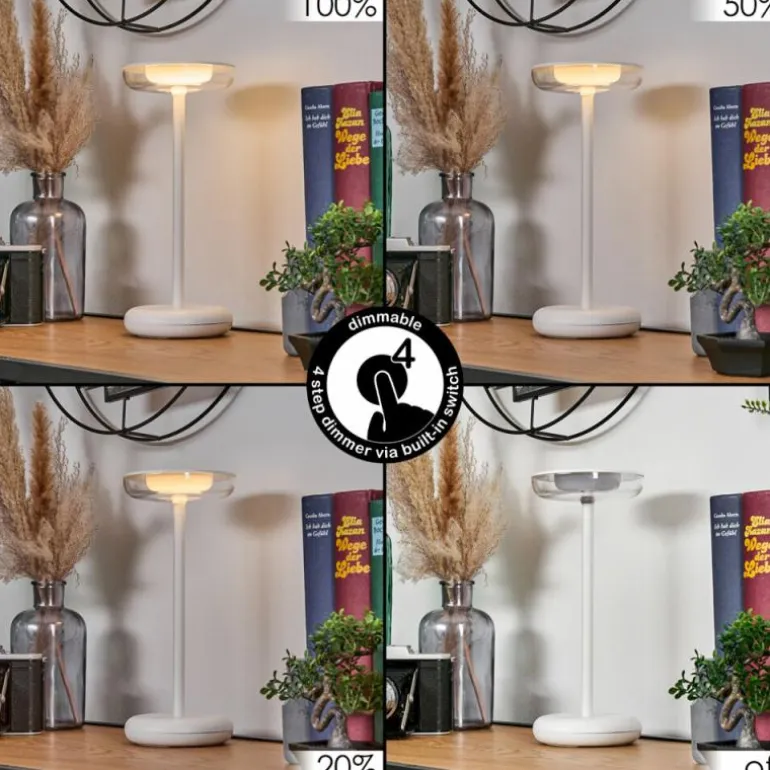Baigorrita Lampe à poser LED Blanc, 1 lumière