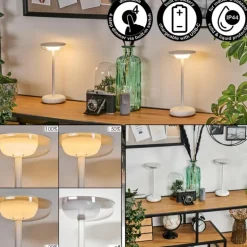 Baigorrita Lampe de table d'extérieur, Lampe à poser LED Blanc, 1 lumière