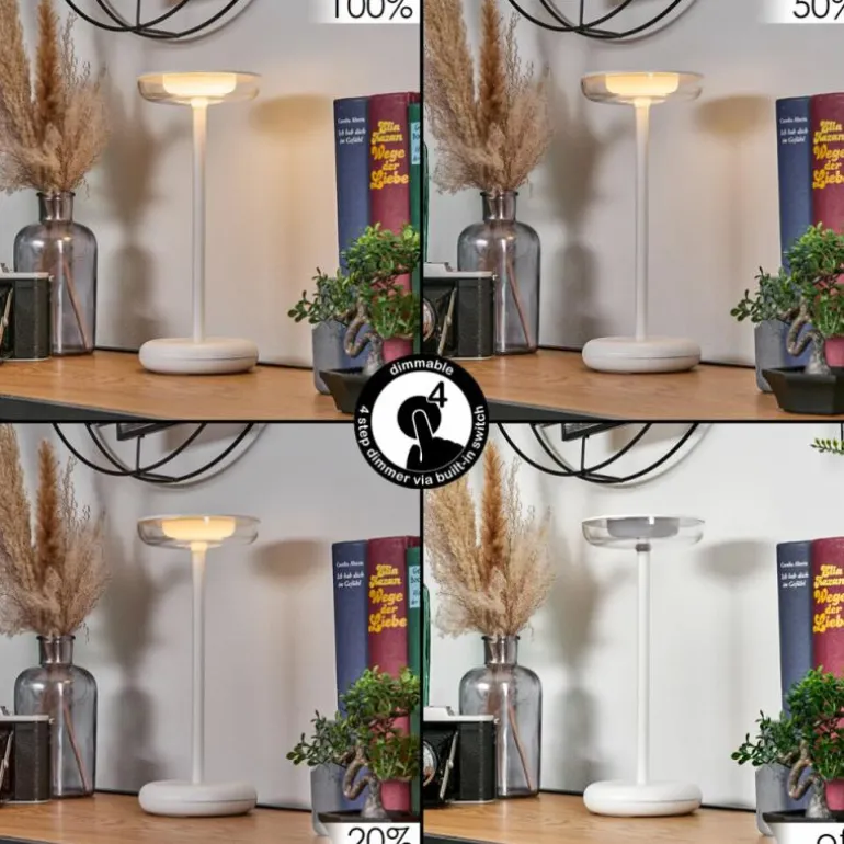 Baigorrita Lampe de table d'extérieur, Lampe à poser LED Blanc, 1 lumière