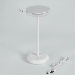 Baigorrita Lampe de table d'extérieur, Lampe à poser LED Blanc, 1 lumière