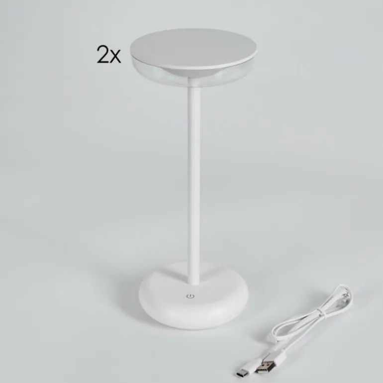 Baigorrita Lampe de table d'extérieur, Lampe à poser LED Blanc, 1 lumière