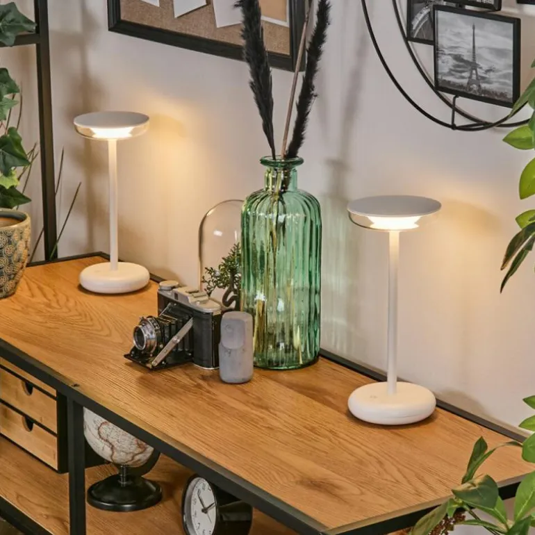 Baigorrita Lampe de table d'extérieur, Lampe à poser LED Blanc, 1 lumière