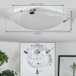 Balan Plafonnier Blanc, 1 lumière