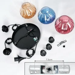 Ballebro Suspension, Suspension Noir, 3 lumières