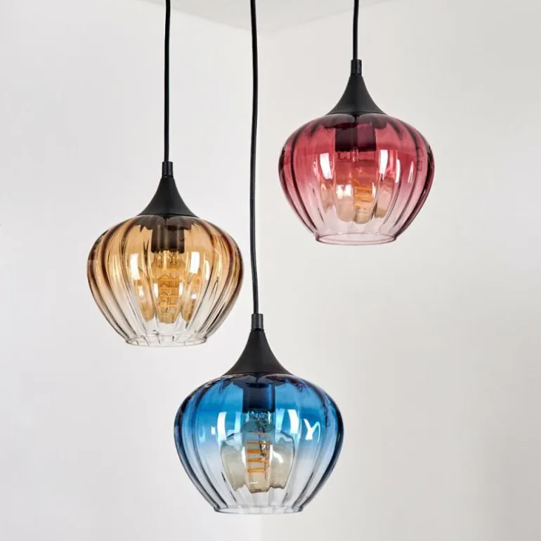 Ballebro Suspension, Suspension Noir, 3 lumières