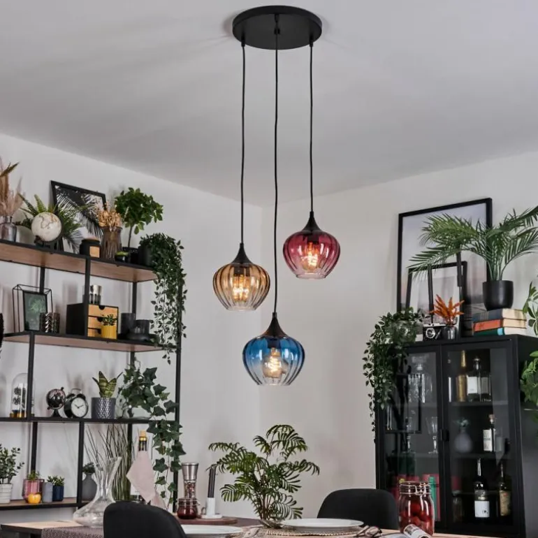 Ballebro Suspension, Suspension Noir, 3 lumières