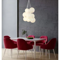 Ballgi Suspension Luminaires Globo Lighting Nickel mat, 9 lumières