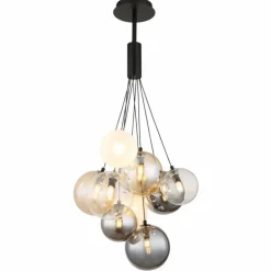 Ballgi Suspension Luminaires Globo Lighting Noir, 9 lumières