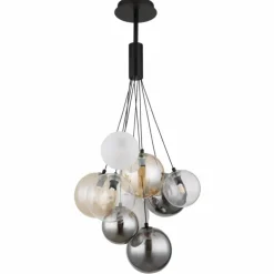 Ballgi Suspension Luminaires Globo Lighting Noir, 9 lumières