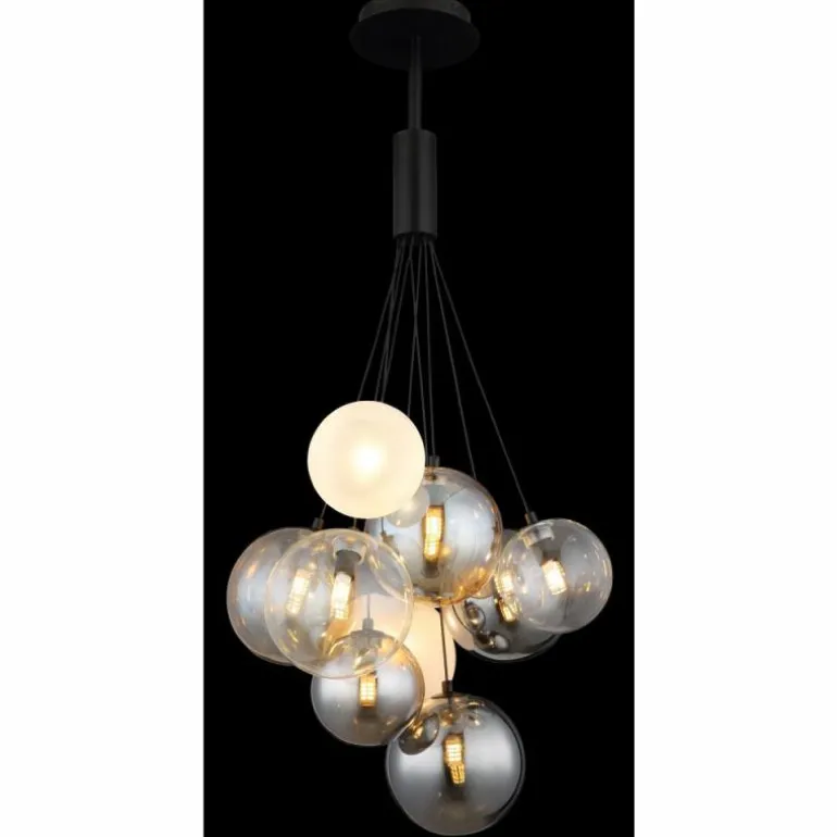 Ballgi Suspension Luminaires Globo Lighting Noir, 9 lumières