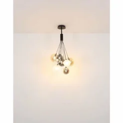 Ballgi Suspension Luminaires Globo Lighting Noir, 9 lumières