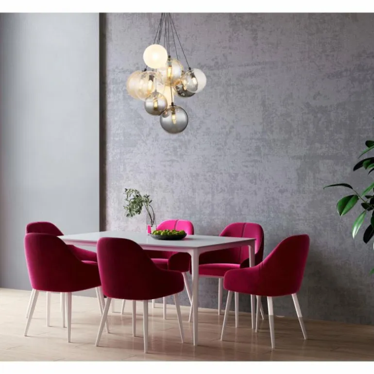 Ballgi Suspension Luminaires Globo Lighting Noir, 9 lumières