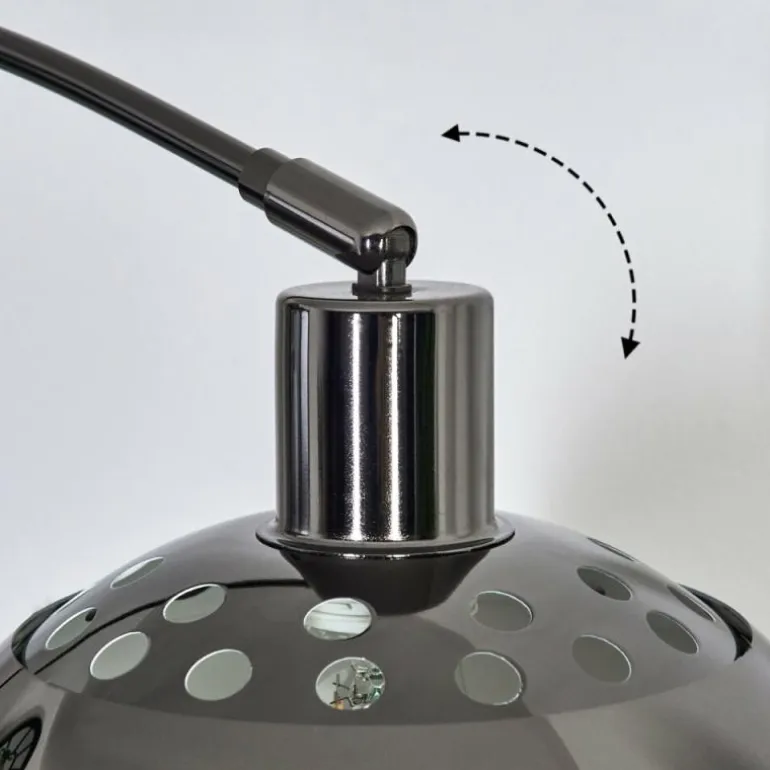 Baloca Lampadaire Chrome, Noir, 1 lumière