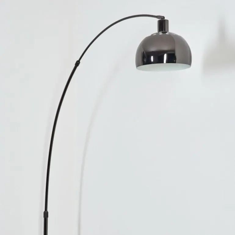 Baloca Lampadaire Chrome, Noir, 1 lumière