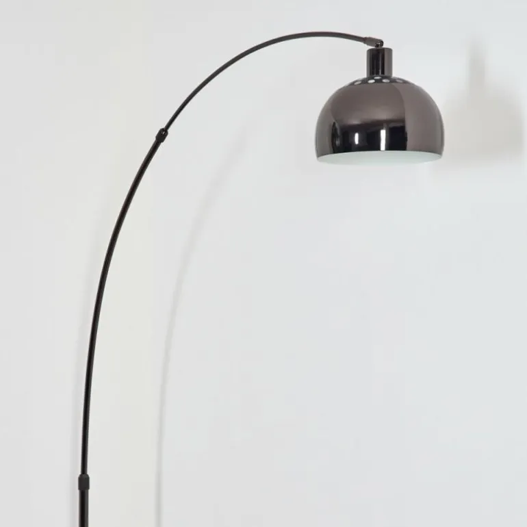 Baloca Lampadaire Chrome, Noir, 1 lumière