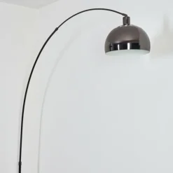 Baloca Lampadaire Chrome, Noir, 1 lumière