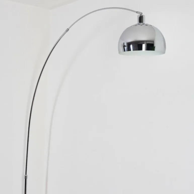 Baloca Lampadaire Chrome, Noir, 1 lumière