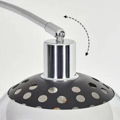 Baloca Lampadaire Chrome, Noir, 1 lumière