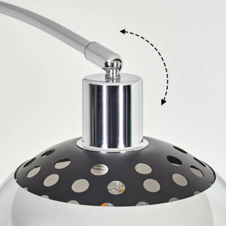 Baloca Lampadaire Chrome, Noir, 1 lumière