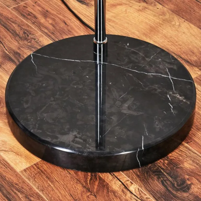 Baloca Lampadaire Chrome, Noir, 1 lumière