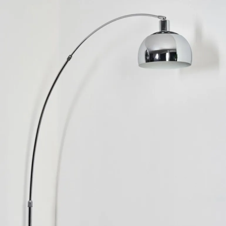 Baloca Lampadaire Chrome, Noir, 1 lumière