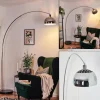 Baloca Lampadaire Chrome, Noir, 1 lumière