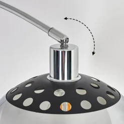Baloca Lampadaire Chrome, Noir, 1 lumière