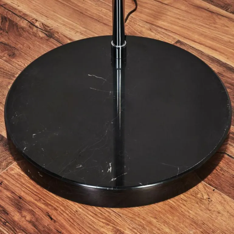 Baloca Lampadaire Chrome, Noir, 1 lumière