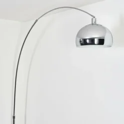 Baloca Lampadaire Chrome, Noir, 1 lumière