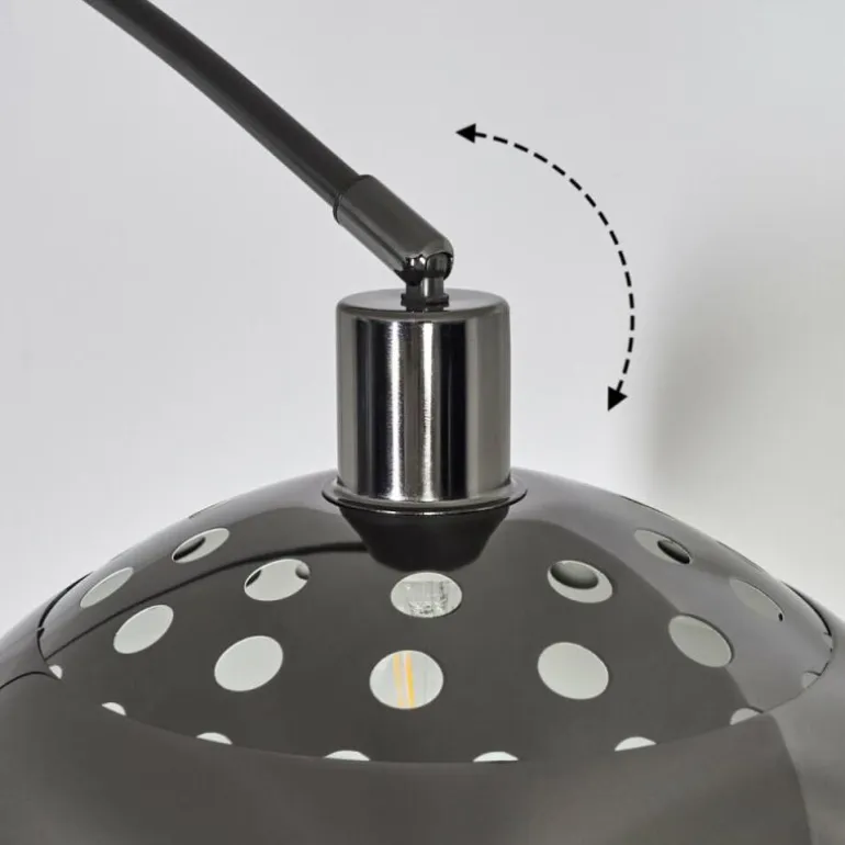 Baloca Lampadaire Chrome, Noir, 1 lumière