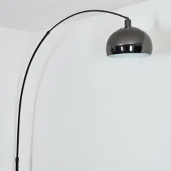 Baloca Lampadaire Chrome, Noir, 1 lumière