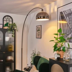 Baloca Lampadaire Chrome, Noir, 1 lumière