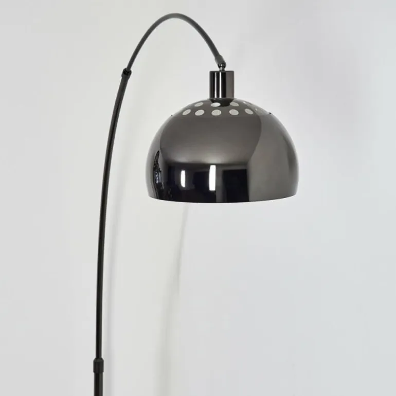 Baloca Lampadaire Chrome, Noir, 1 lumière