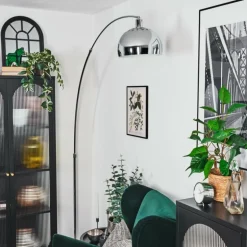 Baloca Lampadaire Chrome, Noir, 1 lumière