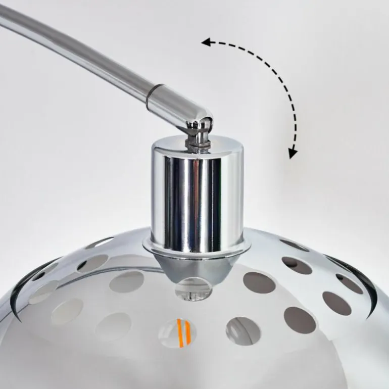 Baloca Lampadaire Chrome, Noir, 1 lumière
