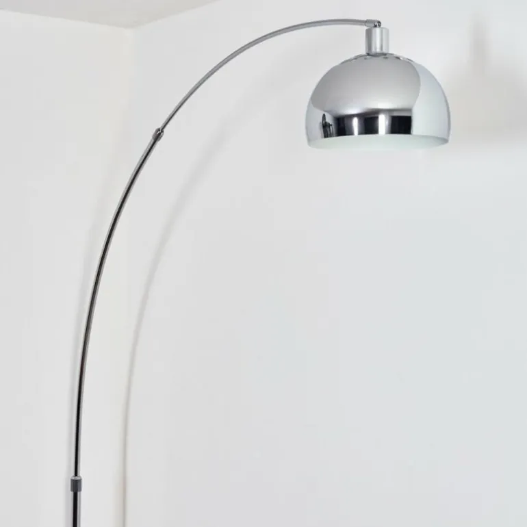 Baloca Lampadaire Chrome, Noir, 1 lumière