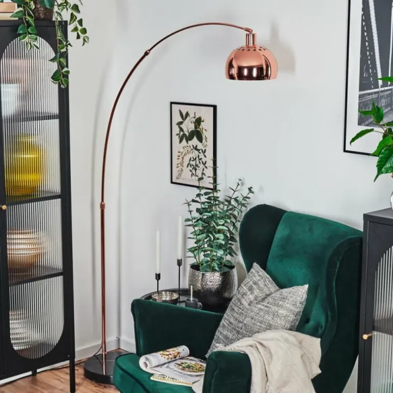 Baloca Lampadaire Cuivre, Noir, 1 lumière