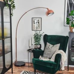 Baloca Lampadaire Cuivre, Noir, 1 lumière