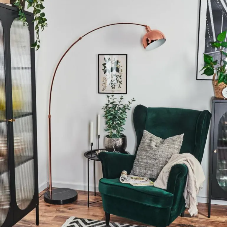 Baloca Lampadaire Cuivre, Noir, 1 lumière